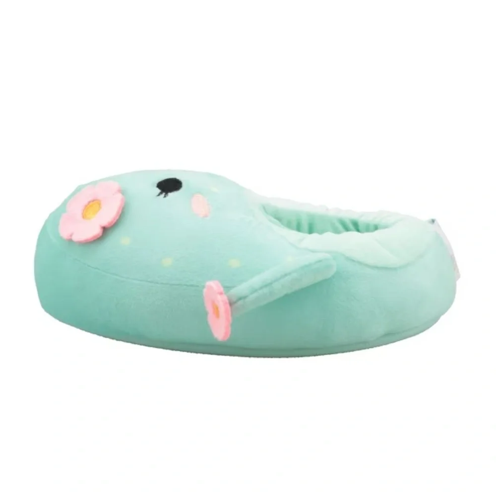 NEW Girls Graciela Cactus Squishmallows Teal Kids Plush Slippers M 13 / 1